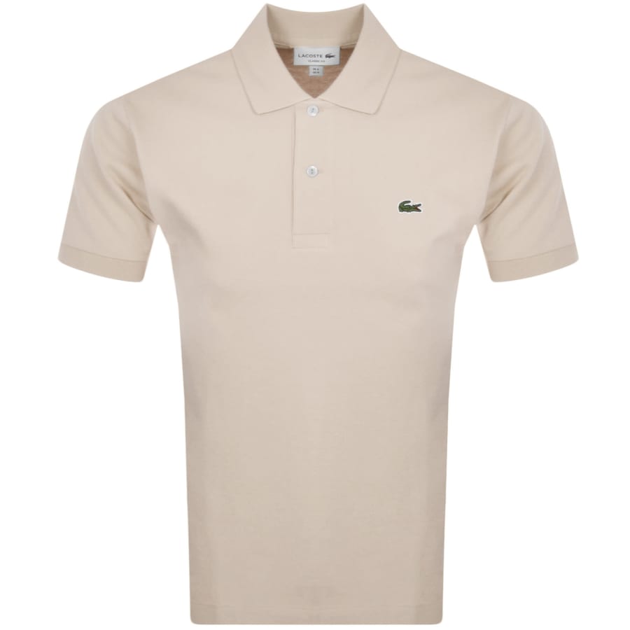 Lacoste Short Sleeved Polo T Shirt Cream | Mainline Menswear